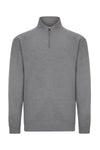 Sweatshirt Unissexo Meio Fecho Hervey-Heather Grey - 202-XS-RAG-Tailors-Fardas-e-Uniformes-Vestuario-Pro