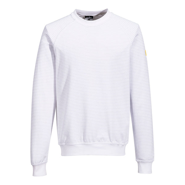 Sweatshirt anti estático ESD-Branco-XS-RAG-Tailors-Fardas-e-Uniformes-Vestuario-Pro