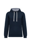 Sweatshirt c/capuz em contraste estampado unissexo-Azul/Cinza-XS-RAG-Tailors-Fardas-e-Uniformes-Vestuario-Pro