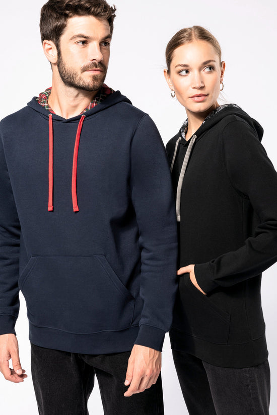 Sweatshirt c/capuz em contraste estampado unissexo-RAG-Tailors-Fardas-e-Uniformes-Vestuario-Pro