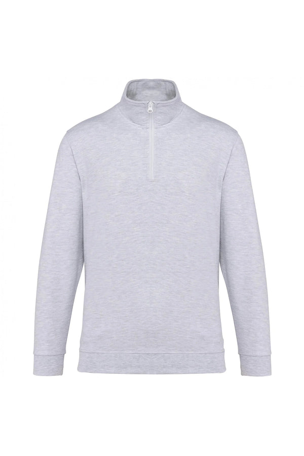 Sweatshirt com 1 /2 fecho-Ash Heather-XS-RAG-Tailors-Fardas-e-Uniformes-Vestuario-Pro