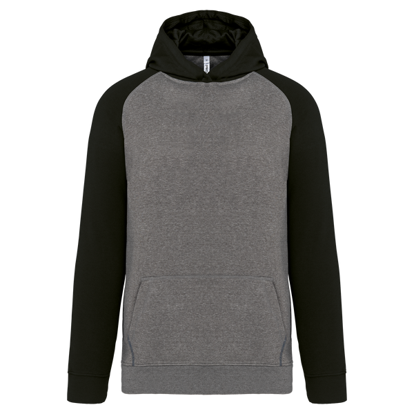 Sweatshirt com Capuz Bicolor de Criança-Cinzento Mesclado / Preto-4/6 Anos-RAG-Tailors-Fardas-e-Uniformes-Vestuario-Pro