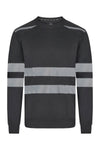 Sweatshirt com Gola Redonda e Faixas Segmentadas de Visibilidade Melhorada-Cinza Antracite - 90-XS-RAG-Tailors-Fardas-e-Uniformes-Vestuario-Pro
