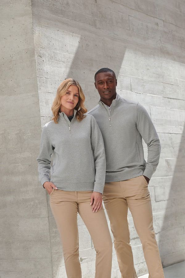 Sweatshirt com Meio Fecho Unissexo-RAG-Tailors-Fardas-e-Uniformes-Vestuario-Pro