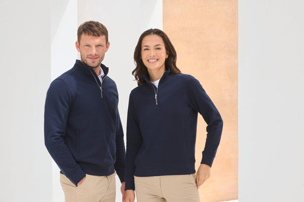 Sweatshirt com Meio Fecho Unissexo-RAG-Tailors-Fardas-e-Uniformes-Vestuario-Pro