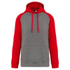 Grey Heather / Sporty Red