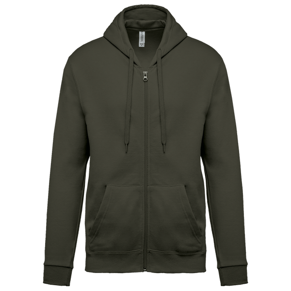 Sweatshirt com capuz e fecho-Caqui Escuro-S-RAG-Tailors-Fardas-e-Uniformes-Vestuario-Pro