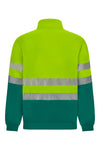 Sweatshirt de Alta Visibilidade Reciclada Bicolor com Fecho Central e Faixas Segmentadas-RAG-Tailors-Fardas-e-Uniformes-Vestuario-Pro