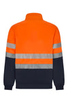 Sweatshirt de Alta Visibilidade Reciclada Bicolor com Fecho Central e Faixas Segmentadas-RAG-Tailors-Fardas-e-Uniformes-Vestuario-Pro