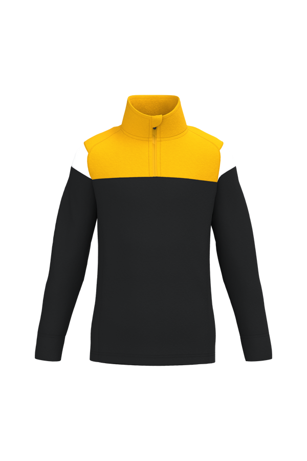 Sweatshirt de Desporto Meio Fecho Criança-Preto / Amarelo Desportivo-4/6 Anos-RAG-Tailors-Fardas-e-Uniformes-Vestuario-Pro