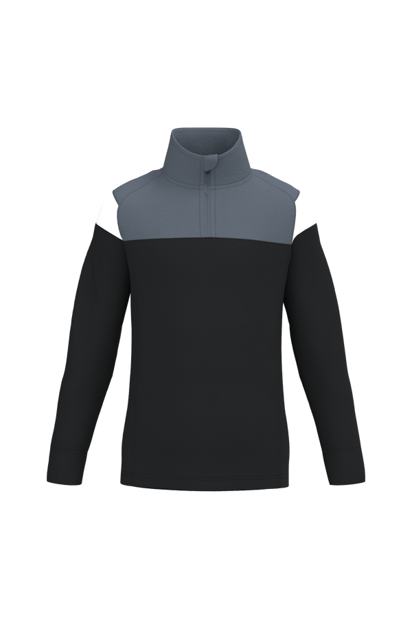 Sweatshirt de Desporto Meio Fecho Criança-Preto / Cinzento Desportivo-4/6 Anos-RAG-Tailors-Fardas-e-Uniformes-Vestuario-Pro