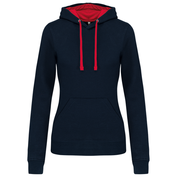 Sweatshirt de Senhora com Capuz em Contraste-Azul Marinho / Vermelho-XS-RAG-Tailors-Fardas-e-Uniformes-Vestuario-Pro