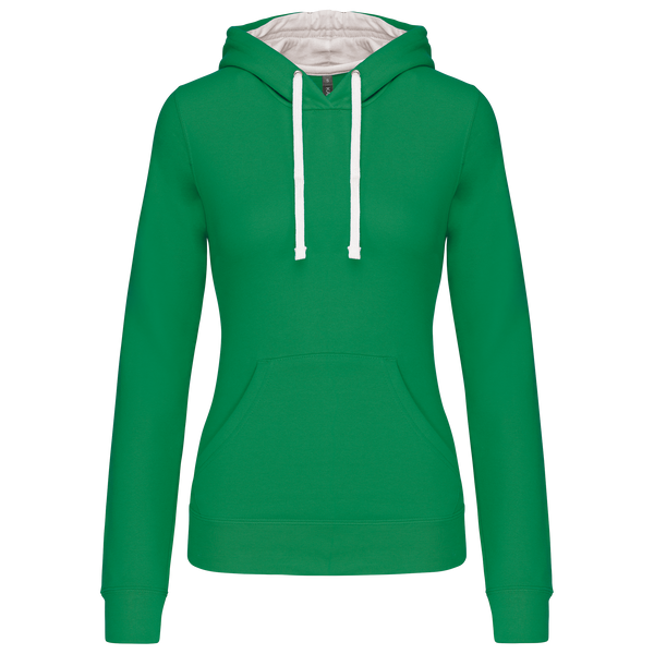 Sweatshirt de Senhora com Capuz em Contraste-Verde Kelly Claro / Branco-XS-RAG-Tailors-Fardas-e-Uniformes-Vestuario-Pro