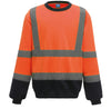 Sweatshirt de alta visibilidade-Hi Vis Laranja / Azul Marinho-S-RAG-Tailors-Fardas-e-Uniformes-Vestuario-Pro