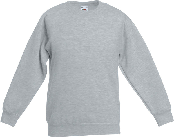 Sweatshirt de criança Classic com mangas direitas (62-041-0)-Heather Grey-3/4-RAG-Tailors-Fardas-e-Uniformes-Vestuario-Pro