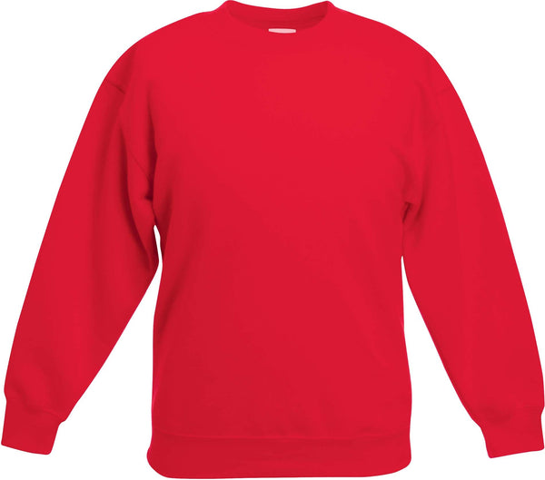 Sweatshirt de criança Classic com mangas direitas (62-041-0)-Vermelho-3/4-RAG-Tailors-Fardas-e-Uniformes-Vestuario-Pro