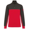 Sweatshirt meio fecho eco-responsável unissexo-Vermelho / Cinzento Escuro-S-RAG-Tailors-Fardas-e-Uniformes-Vestuario-Pro