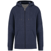 Sweatshirt reciclada com fecho e capuz unissexo - 300 g-Recycled Navy Heather-XXS-RAG-Tailors-Fardas-e-Uniformes-Vestuario-Pro