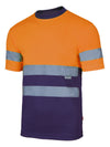 T-SHIRT TÉCNICA BICOLOR DE ALTA VISIBILIDADE-AZUL MARINHO/LARANJA FLUORESCENTE - 01/19-S-RAG-Tailors-Fardas-e-Uniformes-Vestuario-Pro