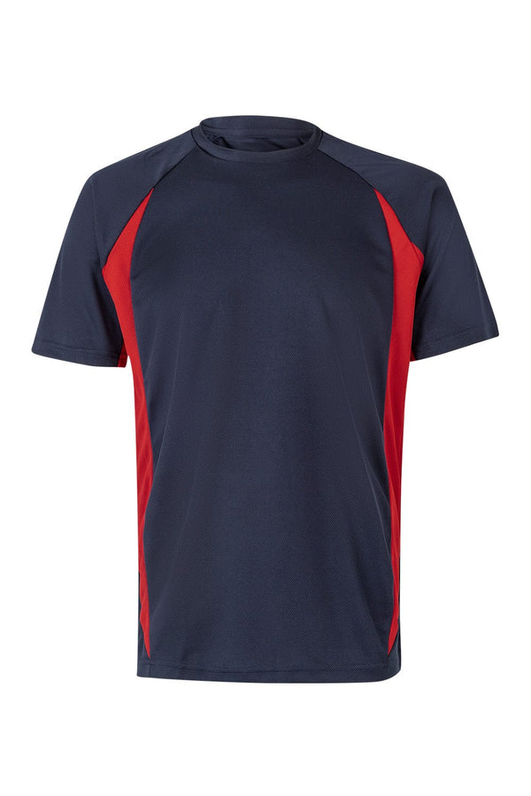 T-SHIRT TÉCNICA BICOLOR cor Azul Marinho-Azul Marinho/Vermelho-S-RAG-Tailors-Fardas-e-Uniformes-Vestuario-Pro