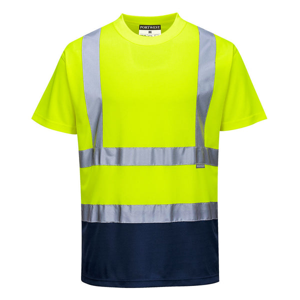 T-Shirt Bicolor-Amarelo/Marinho-S-RAG-Tailors-Fardas-e-Uniformes-Vestuario-Pro