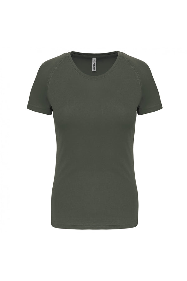 T-Shirt Desportiva Senhora-Dark Khaki-XS-RAG-Tailors-Fardas-e-Uniformes-Vestuario-Pro