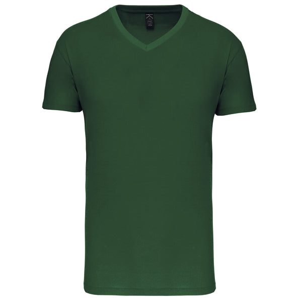T-Shirt Homem BIO 150IC decote em V-Forest Green-S-RAG-Tailors-Fardas-e-Uniformes-Vestuario-Pro