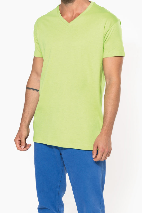 T-Shirt Homem BIO 150IC decote em V-RAG-Tailors-Fardas-e-Uniformes-Vestuario-Pro