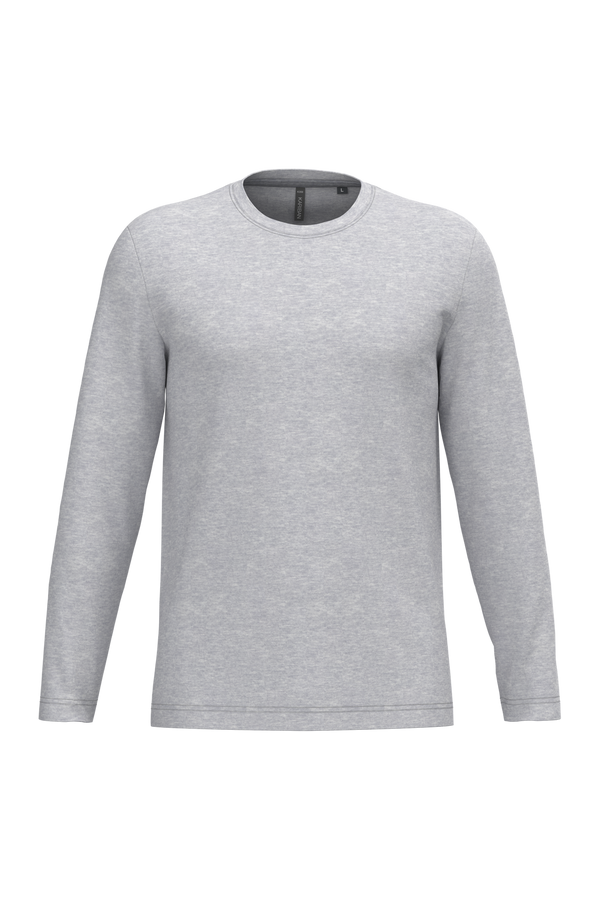 T-Shirt Homem m\comprida Algodão-Ash Heather-S-RAG-Tailors-Fardas-e-Uniformes-Vestuario-Pro