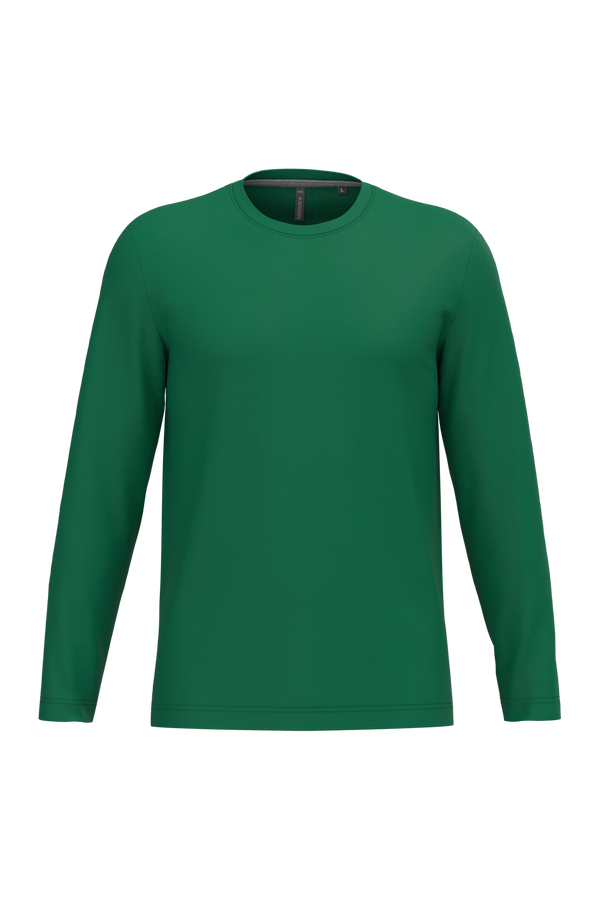 T-Shirt Homem m\comprida Algodão-Kelly Green-S-RAG-Tailors-Fardas-e-Uniformes-Vestuario-Pro
