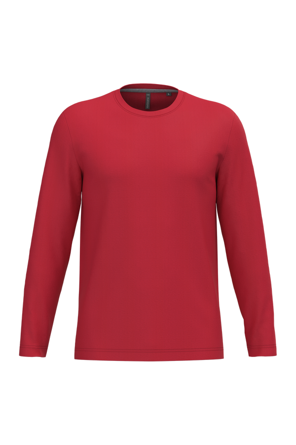 T-Shirt Homem m\comprida Algodão-Red-S-RAG-Tailors-Fardas-e-Uniformes-Vestuario-Pro