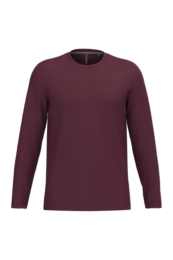 T-Shirt Homem m\comprida Algodão-Wine-S-RAG-Tailors-Fardas-e-Uniformes-Vestuario-Pro