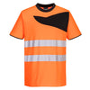 T-Shirt PW2 Hi-Vis Cotton Comfort S/S-Laranja/Preto-4XL-RAG-Tailors-Fardas-e-Uniformes-Vestuario-Pro