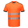 T-Shirt PW3 de Alta Visibilidade Manga Curta-Laranja/Preto-XS-RAG-Tailors-Fardas-e-Uniformes-Vestuario-Pro
