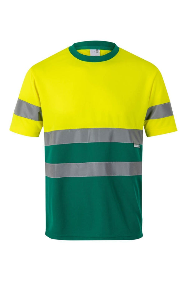 T-Shirt Técnica Bicolor de Alta Visibilidade-Verde/amarelo Fluorescente - 02/20-S-RAG-Tailors-Fardas-e-Uniformes-Vestuario-Pro