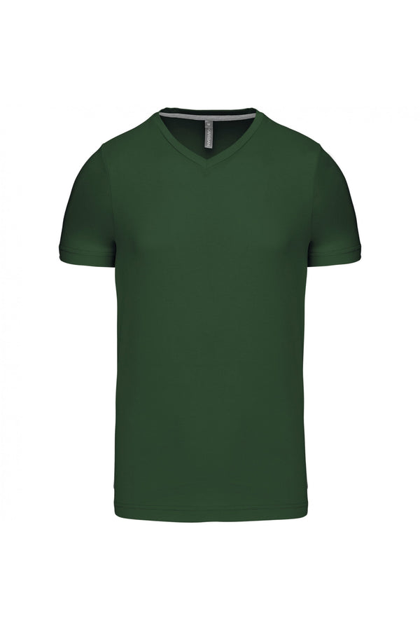 T-Shirt curta decote em V Atenas (1 de 2)-Florest Green-S-RAG-Tailors-Fardas-e-Uniformes-Vestuario-Pro