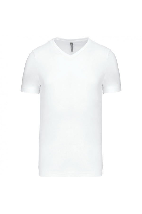 T-Shirt curta decote em V Atenas-Branco-S-RAG-Tailors-Fardas-e-Uniformes-Vestuario-Pro