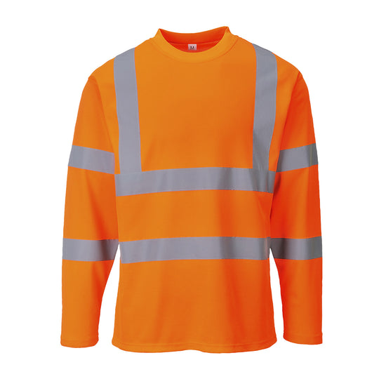 T-Shirt de Alta Visibilidade de Manga Comprida Cotton Comfort-Laranja-XS-RAG-Tailors-Fardas-e-Uniformes-Vestuario-Pro