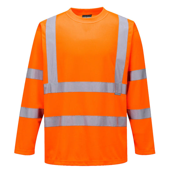 T-Shirt de Alta Visibilidade de Manga Comprida-Laranja-S-RAG-Tailors-Fardas-e-Uniformes-Vestuario-Pro