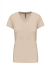 T-Shirt de Senhora Manga Curta Decote em V Atenas (1/2)-Light Sand-S-RAG-Tailors-Fardas-e-Uniformes-Vestuario-Pro