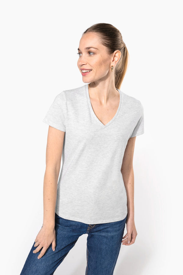 T-Shirt de Senhora Manga Curta Decote em V Atenas (1/2)-RAG-Tailors-Fardas-e-Uniformes-Vestuario-Pro