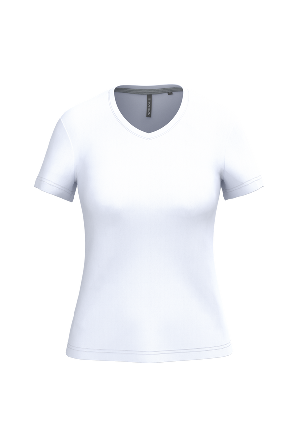 T-Shirt de Senhora Manga Curta Decote em V Atenas (1/2)-White-S-RAG-Tailors-Fardas-e-Uniformes-Vestuario-Pro