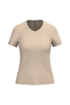 T-Shirt de Senhora Manga Curta Decote em V Atenas-Light Sand-S-RAG-Tailors-Fardas-e-Uniformes-Vestuario-Pro