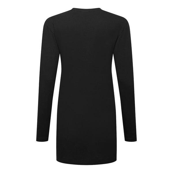 T-Shirt de algodão de corte descontraído de manga comprida para mulher-RAG-Tailors-Fardas-e-Uniformes-Vestuario-Pro