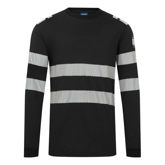 T-Shirt de manga comprida Modaflame Knit Hi-Vis FR-Preto-S-RAG-Tailors-Fardas-e-Uniformes-Vestuario-Pro