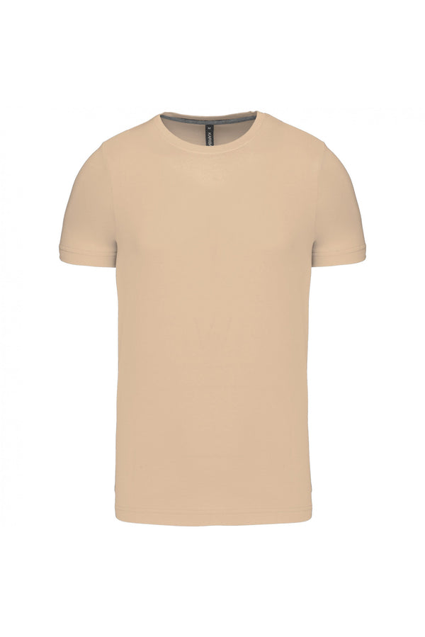 T-Shirt m\curta decote redondo-Areia Claro-S-RAG-Tailors-Fardas-e-Uniformes-Vestuario-Pro