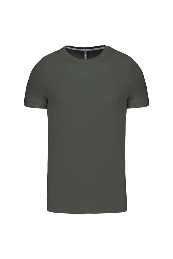 T-Shirt m\curta decote redondo-Khaki Escuro-S-RAG-Tailors-Fardas-e-Uniformes-Vestuario-Pro