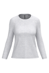 T-shirt Algodão Lavado m. comprida de senhora-Ash Heather-XS-RAG-Tailors-Fardas-e-Uniformes-Vestuario-Pro
