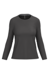 T-shirt Algodão Lavado m. comprida de senhora-Dark Grey-XS-RAG-Tailors-Fardas-e-Uniformes-Vestuario-Pro