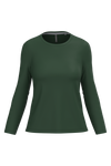 T-shirt Algodão Lavado m. comprida de senhora-Forest Green-XS-RAG-Tailors-Fardas-e-Uniformes-Vestuario-Pro